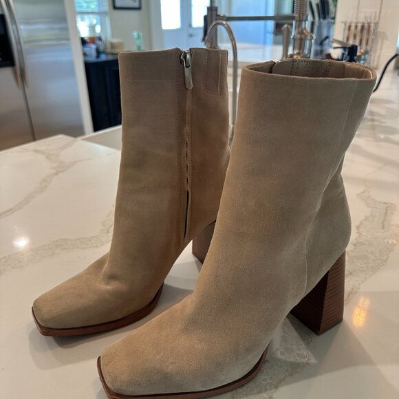 Sam Edelman Tan Suede Boot Heels / Booties - Size 8 - Picture 3 of 8